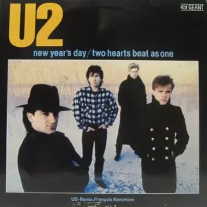 U2 – New Year's Day / Two Hearts Beat As One maxi single usado