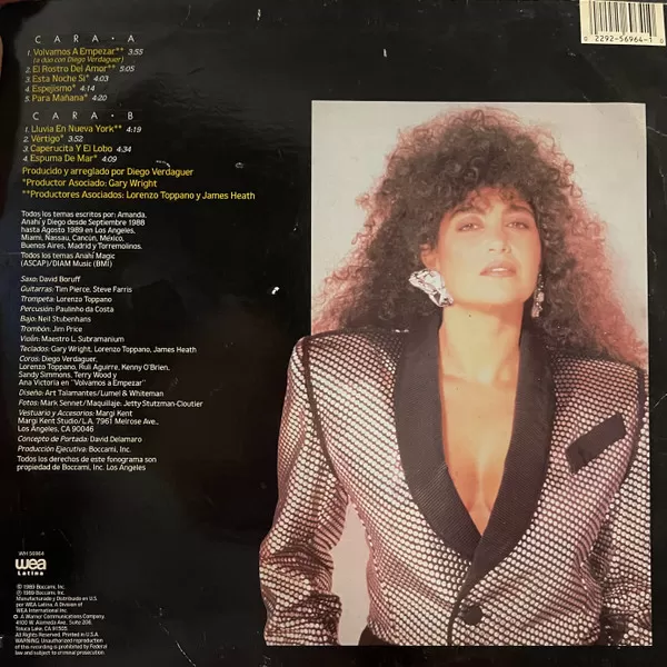 Amanda Miguel – El Rostro Del Amor vinilo usado - Imagen 2