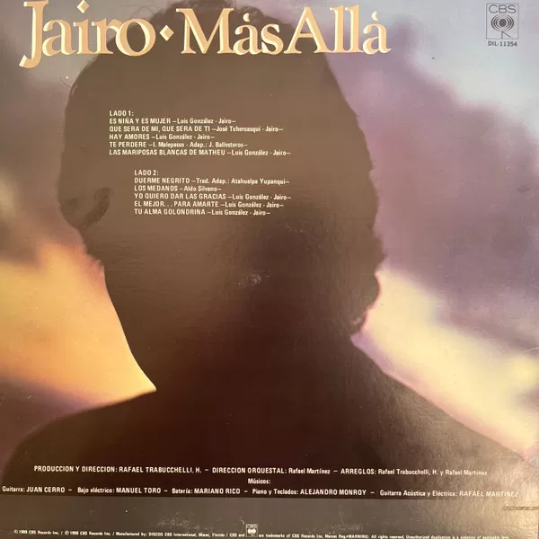 Jairo – Más Allá vinilo usado - Imagen 2