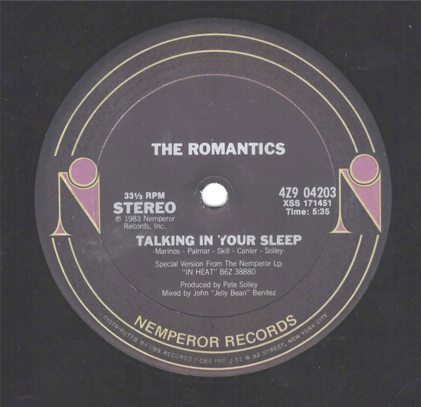 The Romantics – Talking In Your Sleep maxi single usado