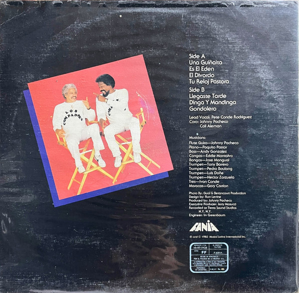 Johnny Pacheco & Pete "Conde" Rodriguez – De Nuevo Los Compadres vinilo usado - Imagen 2