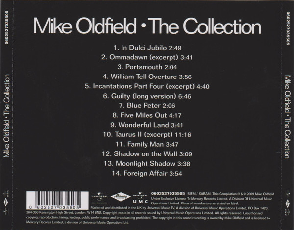 Mike Oldfield – The Collection cd nuevo - Imagen 2
