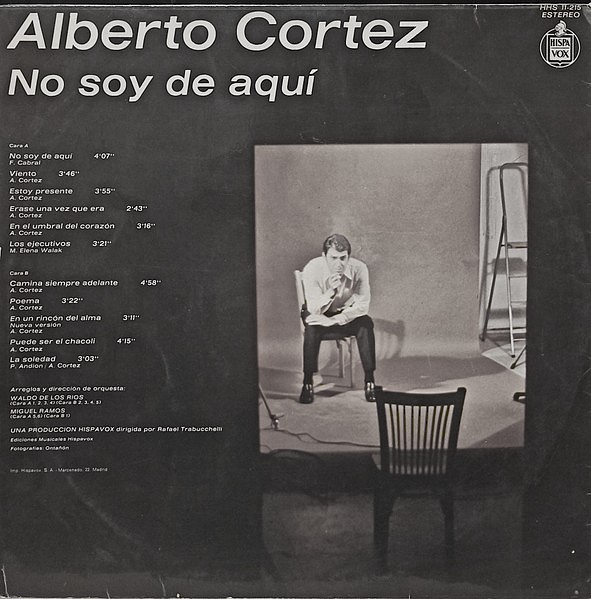 Alberto Cortez – No Soy De Aqui vinilo usado - Imagen 2