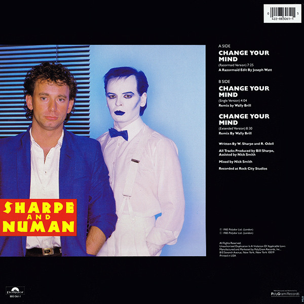 Sharpe And Numan – Change Your Mind maxi single usado - Imagen 2