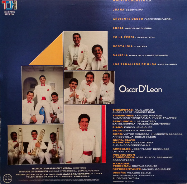 Oscar D' León – De Venezuela Para El Mundo vinilo usado - Imagen 2