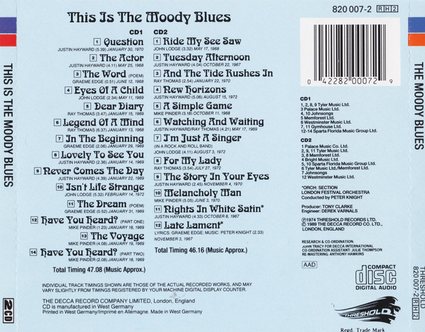 The Moody Blues – This Is The Moody Blues cd doble nuevo - Imagen 2
