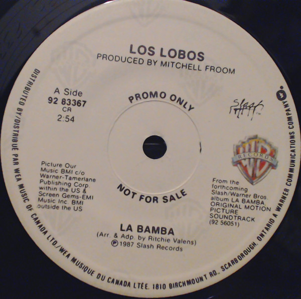 Los Lobos – La Bamba vinilo single 7" usado