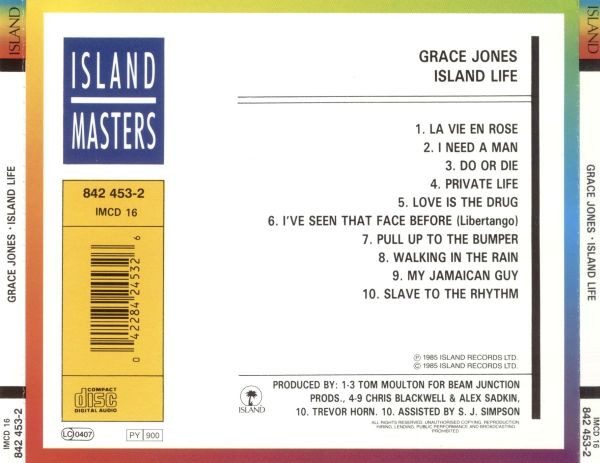 Grace Jones – Island Life cd nuevo - Imagen 2