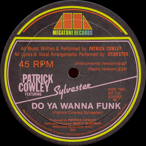 Patrick Cowley Featuring Sylvester – Do Ya Wanna Funk maxi single nuevo - Imagen 3