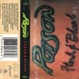 Poison – Flesh & Blood   cassette usado