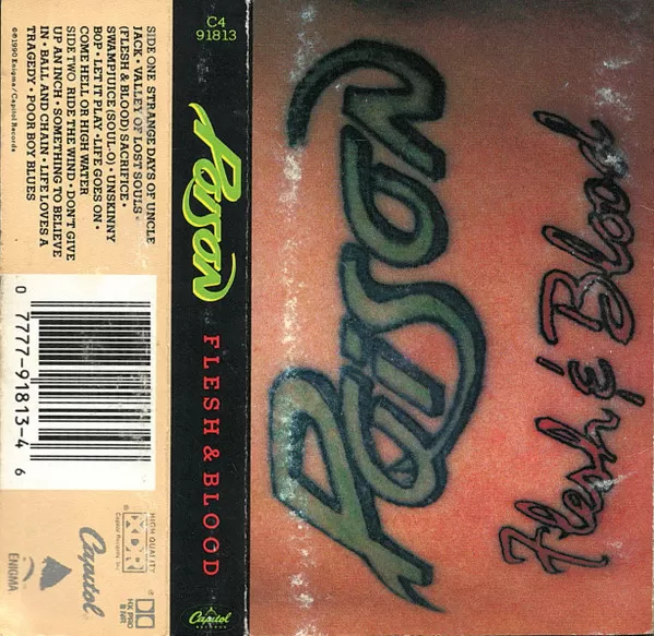 Poison – Flesh & Blood cassette usado