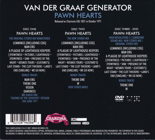 Van Der Graaf Generator – Pawn Hearts cd doble + dvd - Imagen 2