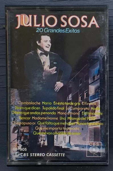 Julio Sosa – 20 Grandes Exitos cassette usado