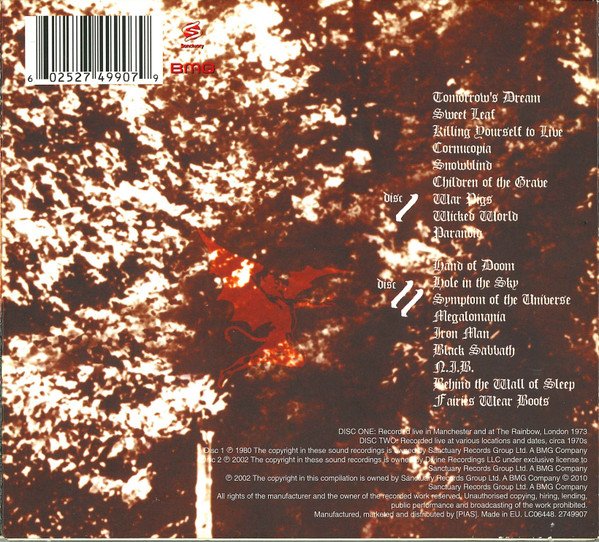 Black Sabbath – Past Lives cd doble nuevo - Imagen 2