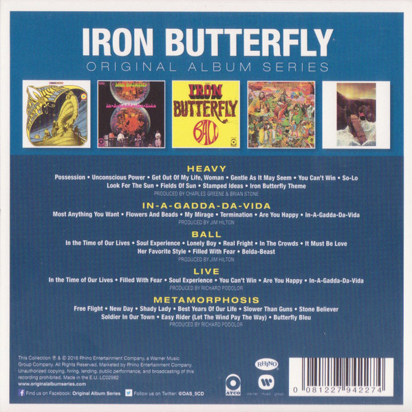 Iron Butterfly – Original Album Series 5 cd nuevo - Imagen 2