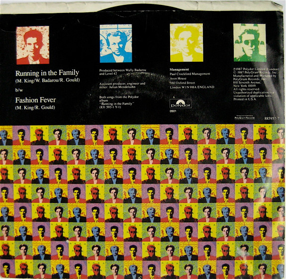 Level 42 – Running In The Family vinilo single 7″ usado - Imagen 2