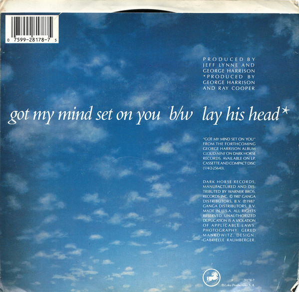 George Harrison – Got My Mind Set On You vinilo single 7″ usado - Imagen 2