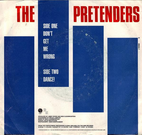 The Pretenders – Don't Get Me Wrong vinilo single 7″ usado - Imagen 2