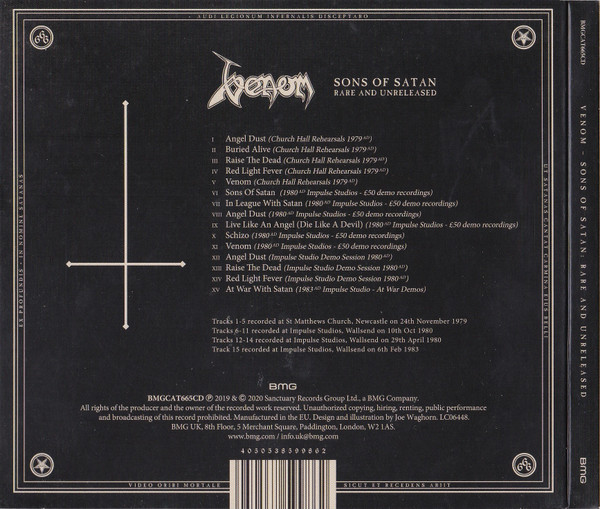 Venom – Sons Of Satan (Rare And Unreleased) cd nuevo - Imagen 2