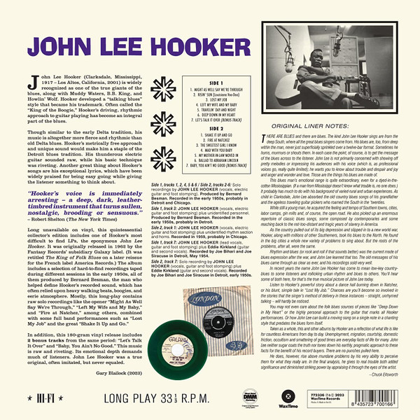 John Lee Hooker – John Lee Hooker vinilo nuevo - Imagen 2
