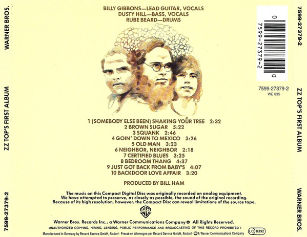 ZZ Top – ZZ Top's First Album cd nuevo - Imagen 2