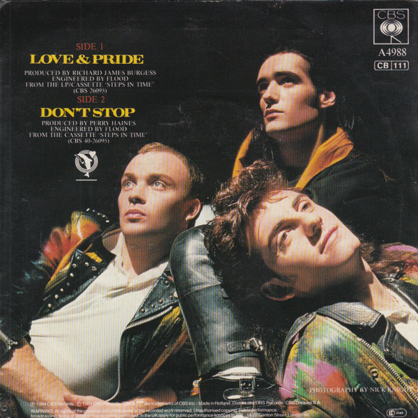 King – Love & Pride vinilo single 7″ usado - Imagen 2