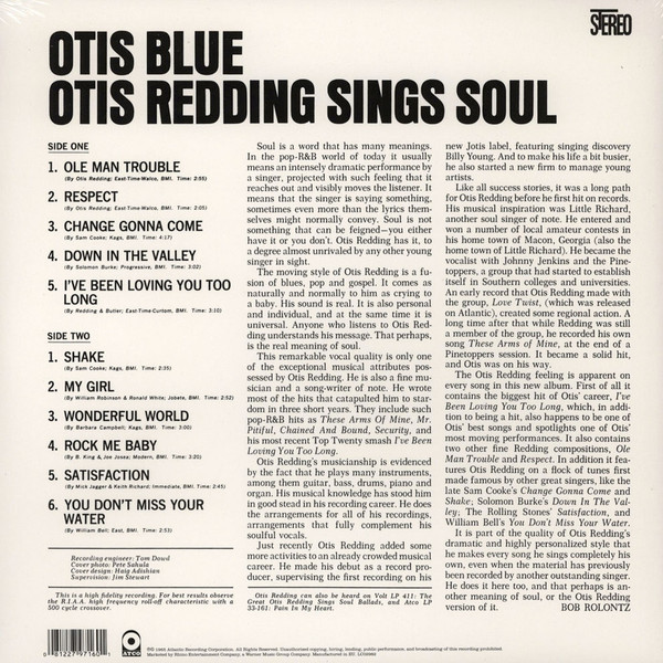 Otis Redding – Otis Blue / Otis Redding Sings Soul vinilo nuevo - Imagen 2