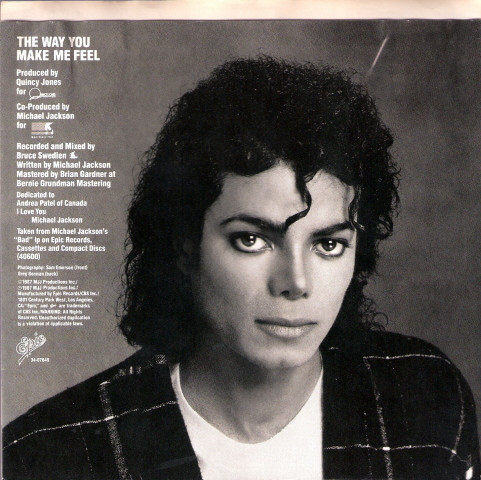 Michael Jackson – The Way You Make Me Feel vinilo single 7″ usado - Imagen 2