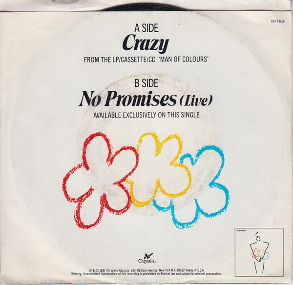 Icehouse – Crazy vinilo single 7″ usado - Imagen 2