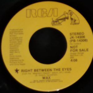 Wax – Right Between The Eyes vinilo single 7″ usado