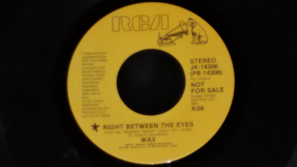 Wax – Right Between The Eyes vinilo single 7″ usado