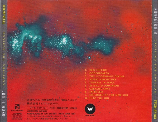 Armageddon – Crossing The Rubicon cd usado - Imagen 2